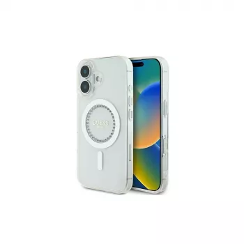 Guess GUHMP16SPFTDTEH čvrsta maska IML Rhinestones MagSafe za Apple iPhone 16 6,1