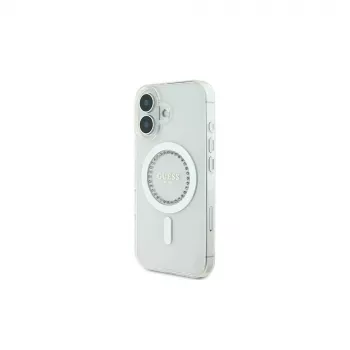 Guess GUHMP16SPFTDTEH čvrsta maska IML Rhinestones MagSafe za Apple iPhone 16 6,1