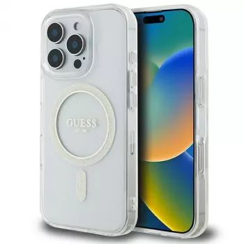 Guess Glitter Circle MagSafe čvrsta maska za Apple iPhone 16 Pro Max (6,9