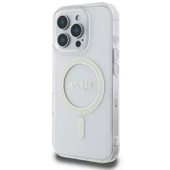 Guess Glitter Circle MagSafe čvrsta maska za Apple iPhone 16 Pro Max (6,9