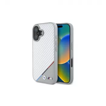 BMW M Carbon Tricolor Line tvrda futrola za iPhone 16 6,1