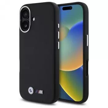 BMW BMHCP16S23PMWK tvrda futrola za iPhone 16 6,1 inch crna M Smooth Full Wrapped Metal