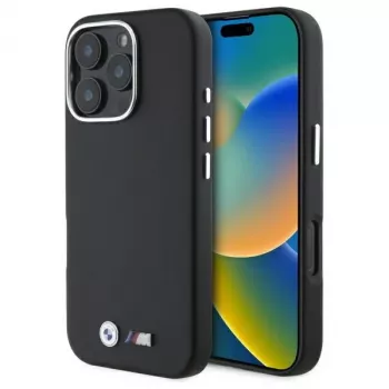 BMW M Smooth Full Wrapped Metal tvrda futrola za Apple iPhone 16 Pro - crna