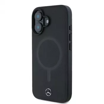 Mercedes-Benz MEHMP16M23RCMK tvrda futrola za iPhone 16 Plus 6,7 inch crna glatka koža MagSafe