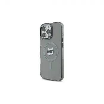 Karl Lagerfeld KLHMP16XHLSCHK Hardcase za iPhone 16 Pro Max 6,9 inch crna IML Metal Choupette Head MagSafe