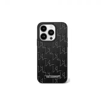 Karl Lagerfeld KLHMP16MPKHPORPK Hot Stamp MagSafe Hard Case za iPhone 16 Plus 6,7, crna