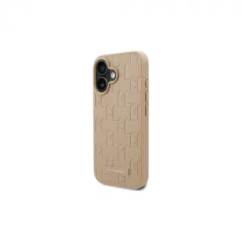 Karl Lagerfeld KLHMP16SPKHPORPE Hardcase za iPhone 16 6,1 inch bež Hot Stamp MagSafe