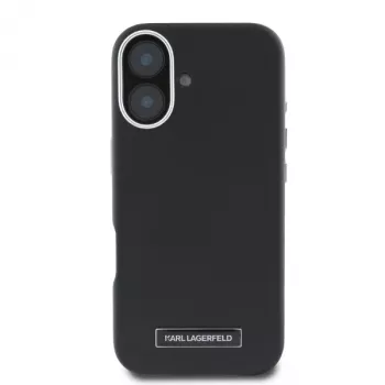 Karl Lagerfeld KLHMP16SPGMSRPK iPhone 16 6,1 inch crna Hardcase s metalnom pločom MagSafe