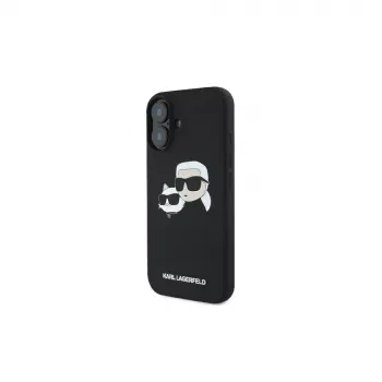 Karl Lagerfeld KLHMP16SSKCHPPLK iPhone 16 6.1 crna Hardcase silikon Double Heads Print MagSafe