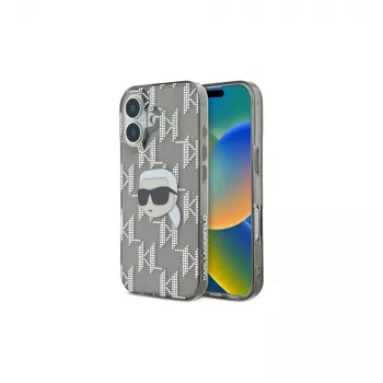 Karl Lagerfeld IML Karl Head Electroplated maskica za iPhone 16 (crna)