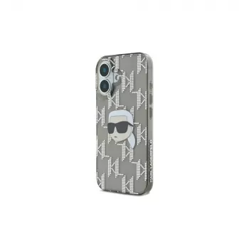 Karl Lagerfeld IML Karl Head Electroplated maskica za iPhone 16 (crna)