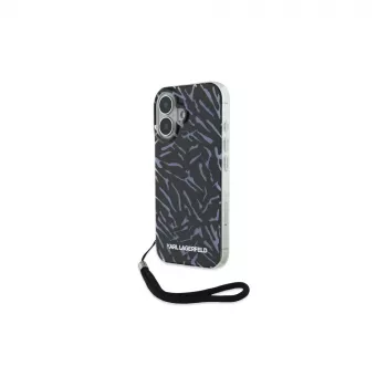 Karl Lagerfeld Zebra With Cord maskica za Apple iPhone 16 - ljubičasta