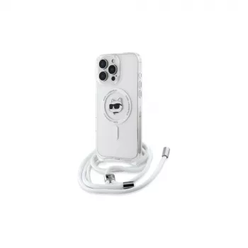 Karl Lagerfeld KLHMP16XHCCHNT iPhone 16 Pro Max 6.9 tvrda maskica prozirna IML Choupette Head & Cord MagSafe