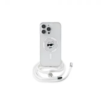 Karl Lagerfeld KLHMP16XHCCHNT iPhone 16 Pro Max 6.9 tvrda maskica prozirna IML Choupette Head & Cord MagSafe