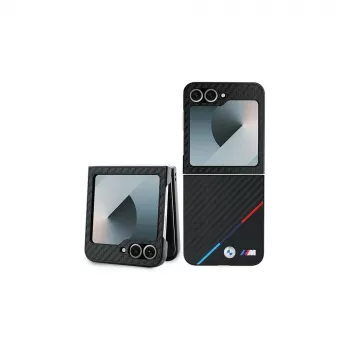 BMW tvrda futrola za Samsung Galaxy Z Flip6 / Z Flip7 FE - Carbon Tricolor crna