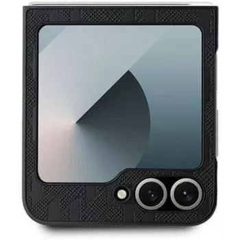 Karl Lagerfeld KLHCZF6PGKSKIHK Saffiano Monogram tvrda futrola za Samsung Galaxy Z Flip 6 / Z Flip 7 FE, crna