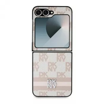 DKNY DKHCZF6PCPTSSP zaštitna futrola za Samsung Galaxy Z Flip 6 - pink karo uzorak s prugama