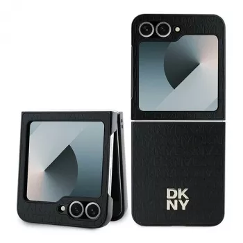 DKNY DKHCZF6PSHRPSK zaštitna futrola za Samsung Galaxy Z Flip6 / Z Flip7 FE - crna Repeat Pattern Stack Logo