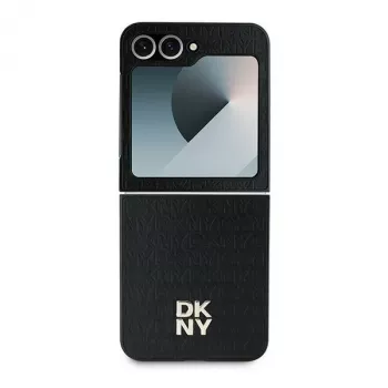 DKNY DKHCZF6PSHRPSK zaštitna futrola za Samsung Galaxy Z Flip6 / Z Flip7 FE - crna Repeat Pattern Stack Logo