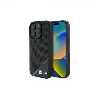 BMW M Perforated Tricolor Line tvrda futrola za iPhone 16 Pro 6,3