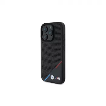 BMW M Perforated Tricolor Line tvrda futrola za iPhone 16 Pro 6,3