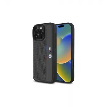 BMW M Perforated Tricolor Detail Line tvrda futrola za Apple iPhone 16 Pro Max 6,9 inch - antracit