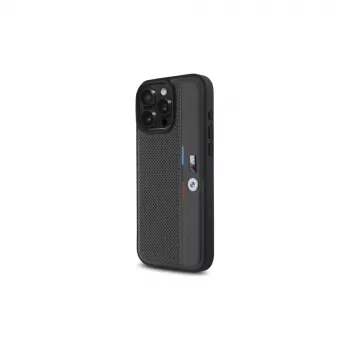 BMW M Perforated Tricolor Detail Line tvrda futrola za Apple iPhone 16 Pro Max 6,9 inch - antracit