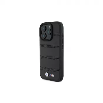 BMW M Perforated And Stitched Line tvrda futrola za Apple iPhone 16 Pro 6,3 inch crna MagSafe