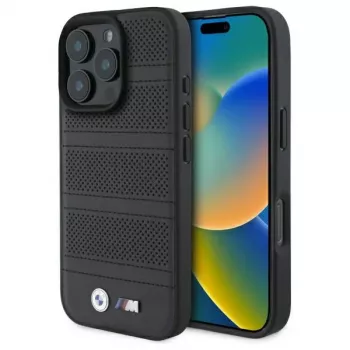 BMW M Perforated And Stitched Line MagSafe tvrda futrola za iPhone 16 Pro Max 6.9 crna
