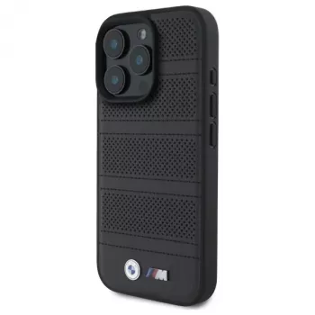 BMW M Perforated And Stitched Line MagSafe tvrda futrola za iPhone 16 Pro Max 6.9 crna