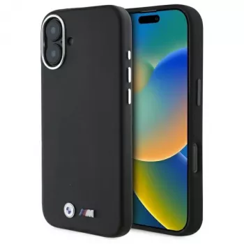 BMW M Collection Smooth Full Wrapped Metal MagSafe tvrda futrola za iPhone 16 Plus 6,7 inch - crna