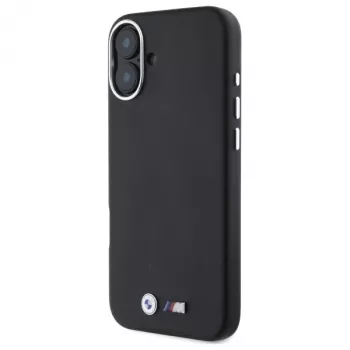 BMW M Collection Smooth Full Wrapped Metal MagSafe tvrda futrola za iPhone 16 Plus 6,7 inch - crna