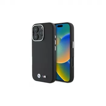 BMW M Collection Smooth Full Wrapped Metal MagSafe tvrda futrola za Apple iPhone 16 Pro 6,3 inch - crna
