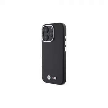 BMW M Collection Smooth Full Wrapped Metal MagSafe tvrda futrola za Apple iPhone 16 Pro 6,3 inch - crna