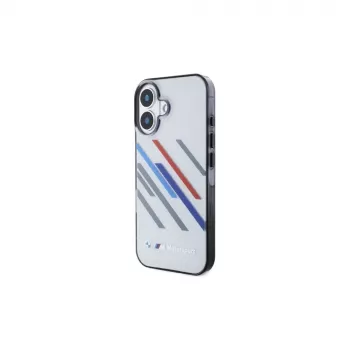 BMW tvrda futrola za iPhone 16 Plus 6,7 inch siva Motorsport IML Random Stripes