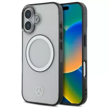 Mercedes-Benz MEHMP16S23HUOKC iPhone 16 6,1 inch prozirna tvrda futrola s otisnutim logom MagSafe
