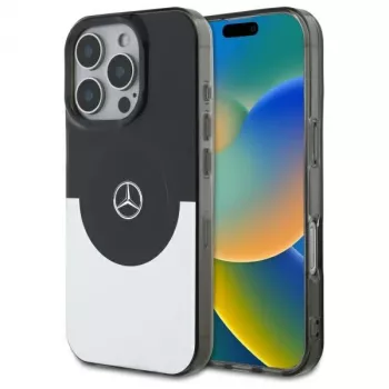 Mercedes-Benz MEHMP16L23HBIGK tvrda futrola Double Layer BiColor MagSafe za iPhone 16 Pro 6,3 inch crna/srebrna