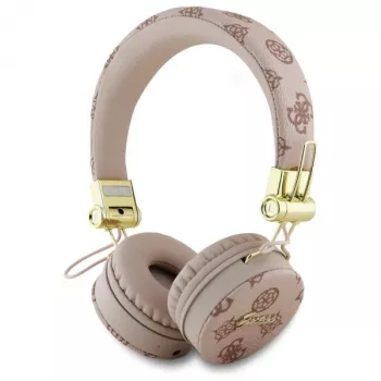 Guess Peony Script okruglog oblika bežične over-ear slušalice s ENC, smeđe