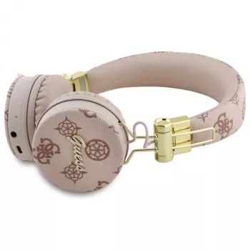 Guess Peony Script okruglog oblika bežične over-ear slušalice s ENC, smeđe