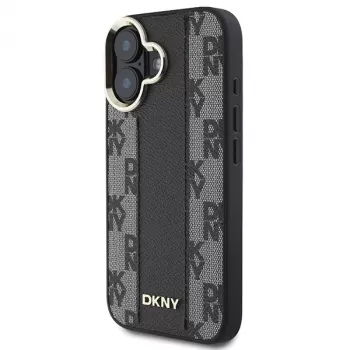 DKNY DKHMP16MPCPVSLK iPhone 16 Plus 6.7 crna tvrda futrola kockasti uzorak MagSafe