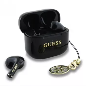 Guess Glossy Effect Printed Classic Logo & Charm TWS Bluetooth slušalice s futrolom za punjenje (crna)