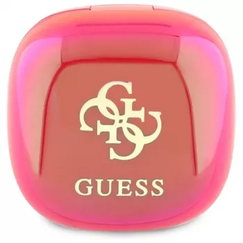 Guess 4G Printed Logo True Wireless slušalice s futrolom za punjenje – fuksija iridescentne