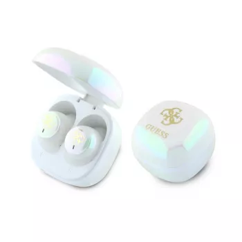 Guess 4G Printed Logo True Wireless Stereo Bluetooth slušalice s futrolom za punjenje (bijele)