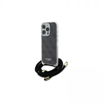 Guess GUHCP16XHC4SEK iPhone 16 Pro Max 6,9 inch tvrda futrola Crossbody Cord 4G Print crna