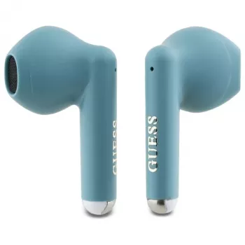 Guess Printed Classic Logo TWS Bluetooth slušalice s futrolom za punjenje (tirkizna)