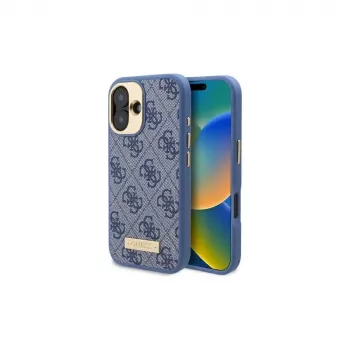 Guess GUHMP16MU4GPRB iPhone 16 Plus 6,7 inch plava tvrda futrola 4G Logo Plate MagSafe