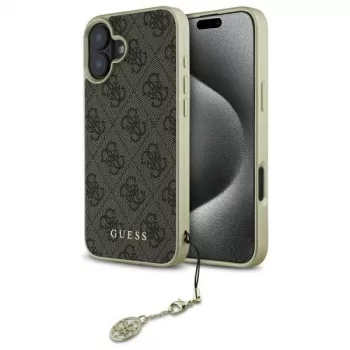 Guess GUHCP16MGF4GBR iPhone 16 Plus 6,7 inch smeđa tvrda futrola 4G Charms Collection
