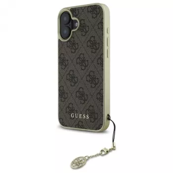 Guess GUHCP16MGF4GBR iPhone 16 Plus 6,7 inch smeđa tvrda futrola 4G Charms Collection