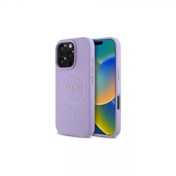 Guess GUHMP16LPSAHMCU iPhone 16 Pro 6,3 inch ljubičasta Saffiano umjetna koža tvrda futrola s MagSafe