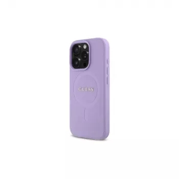 Guess GUHMP16LPSAHMCU iPhone 16 Pro 6,3 inch ljubičasta Saffiano umjetna koža tvrda futrola s MagSafe